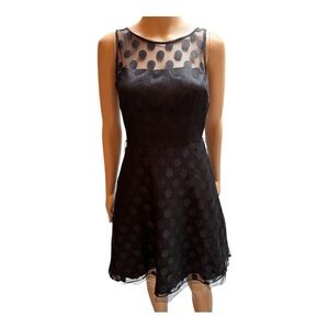 Betsy Johnson NWT Polka Dot Dress in Black in size 2